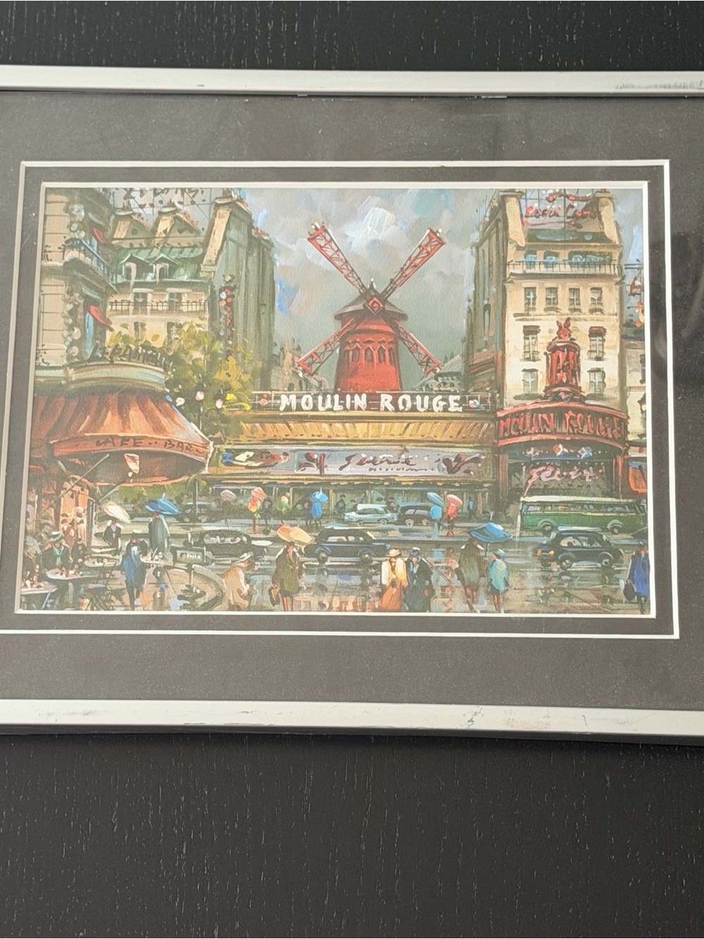 Source Unknown Moulin Rouge Paris Print - Red, Cream, Green, Blue